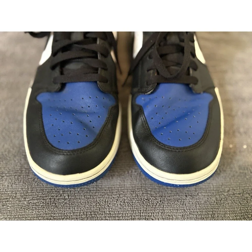 Nike Air Jordan 1 Low Royal Toe Black White Blue Golf Mens Size 11.5 DD9315-102
